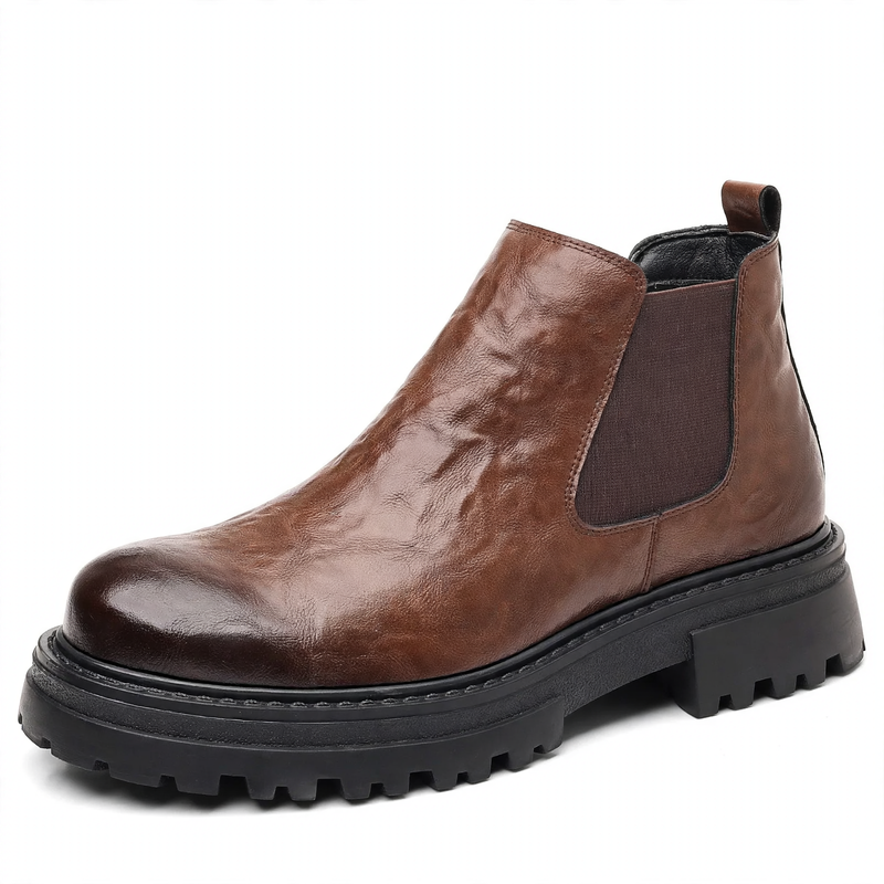 Herren Chelsea-Stiefel, gefüttert, rutschfest, Kunstleder