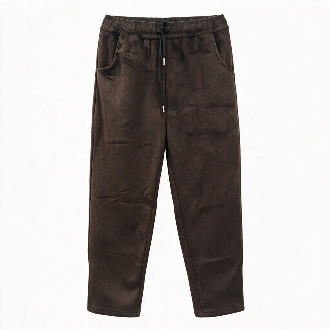 Kord-Hose mit weitem Bein, hoch tailliert, Herbst/Winter