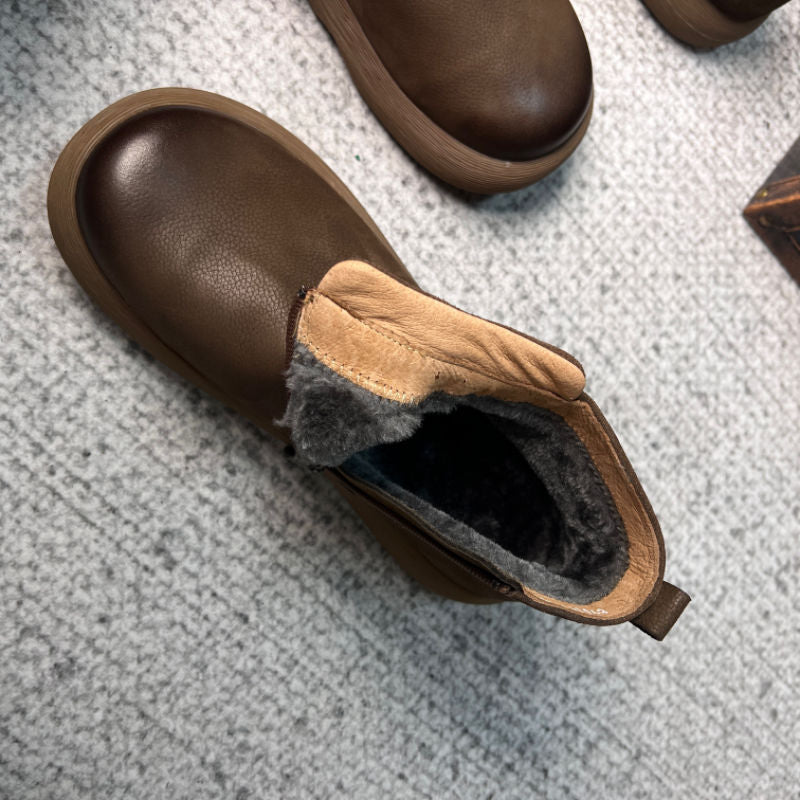 Herren Chelsea-Stiefel aus Echtleder, gefüttert, mit Reißverschluss