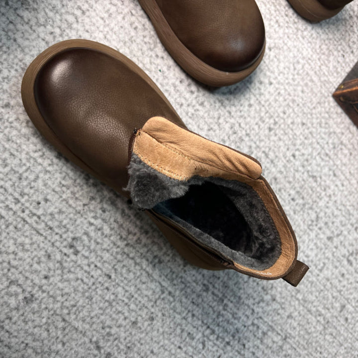 Herren Chelsea-Stiefel aus Echtleder, gefüttert, mit Reißverschluss