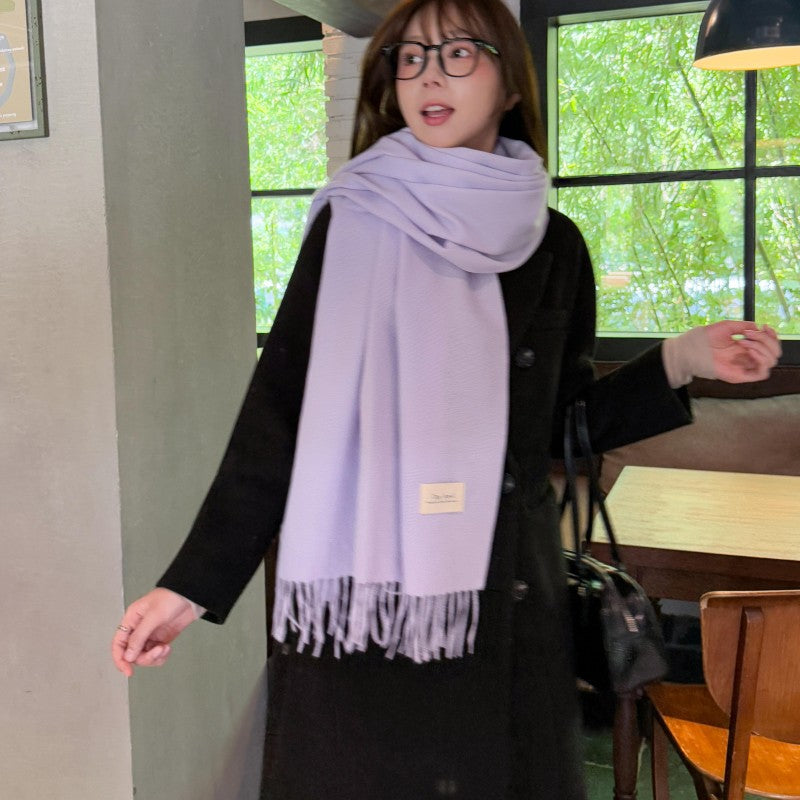 Gestrickter Schal aus Wollmischgewebe, 160 cm