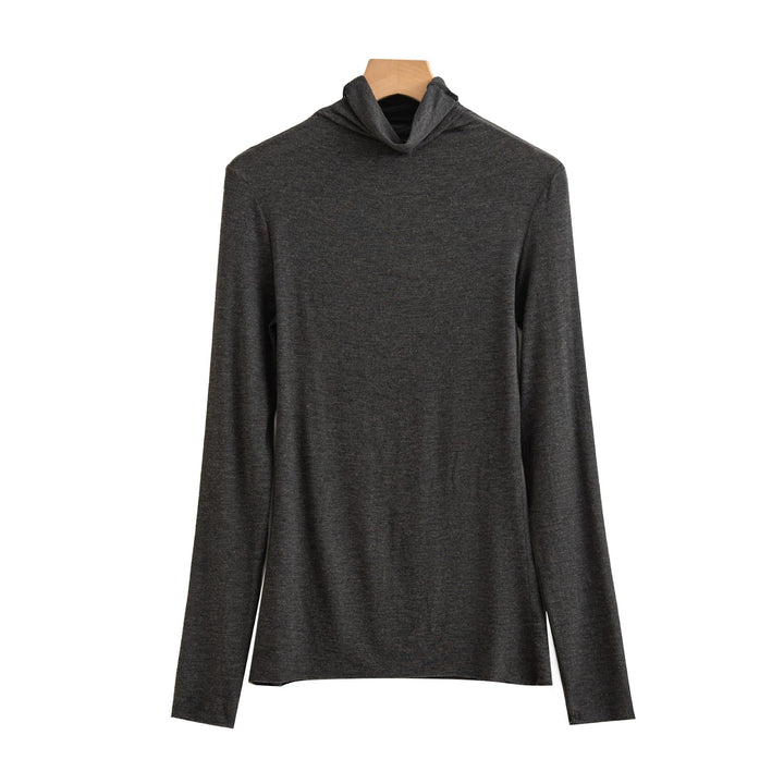 Damen-Langarmshirt mit Stehkragen, weich und bequem