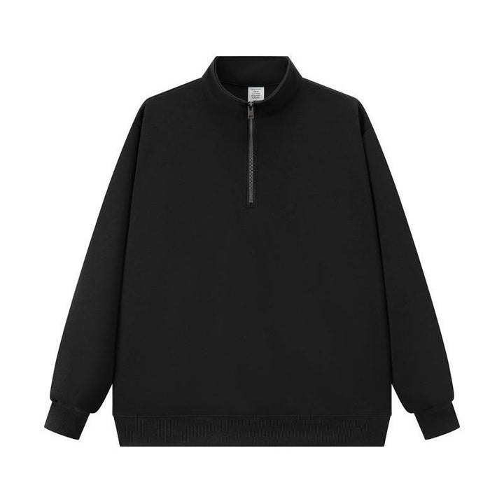 Unisex-Sweatshirt mit Stehkragen und Reißverschluss