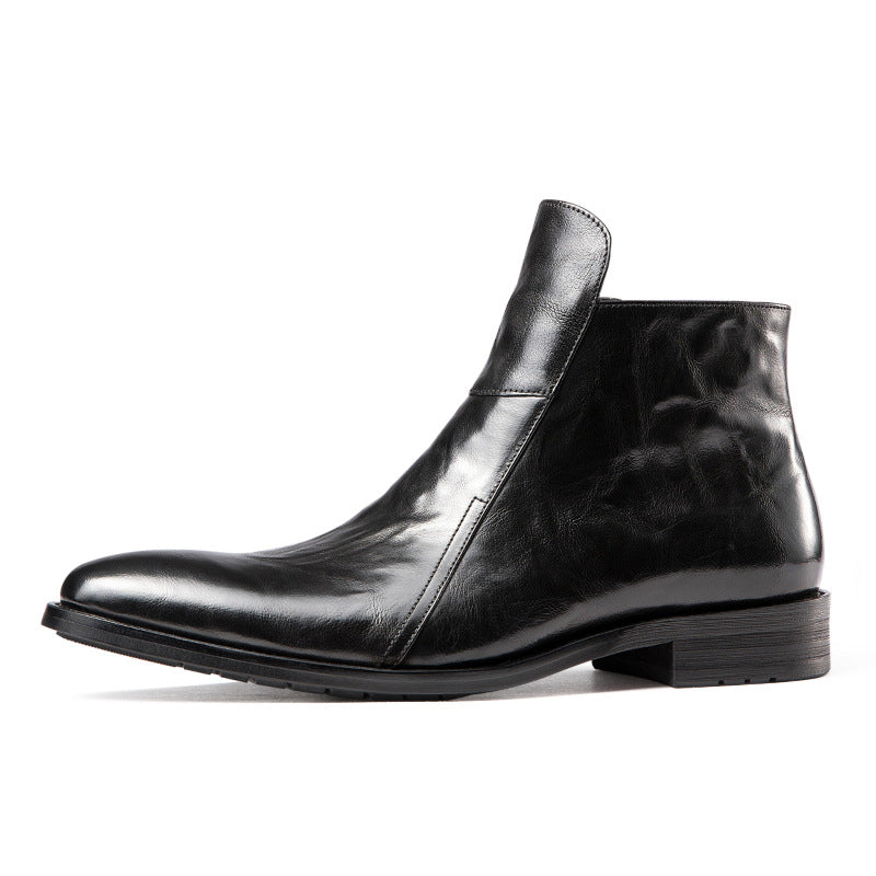Gefütterte Herren-Chelsea-Stiefel aus Leder