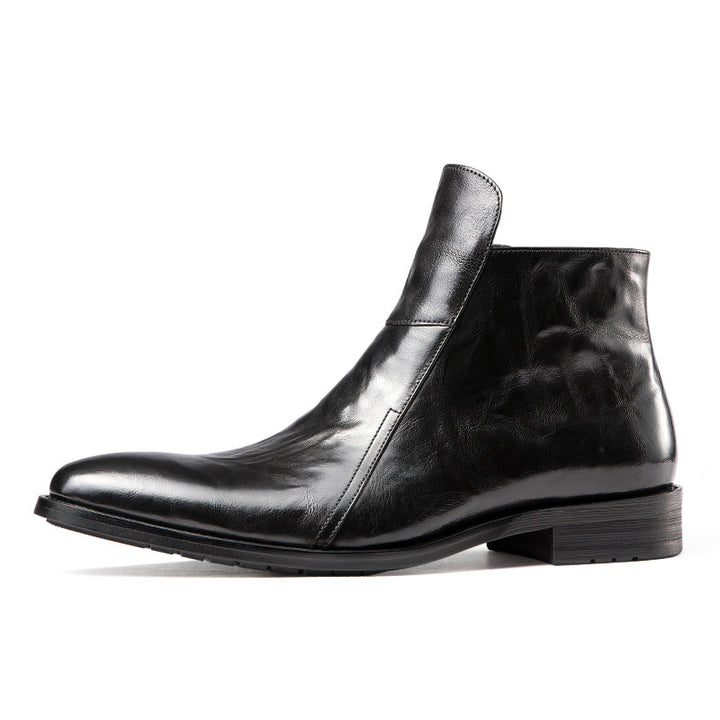 Gefütterte Herren-Chelsea-Stiefel aus Leder