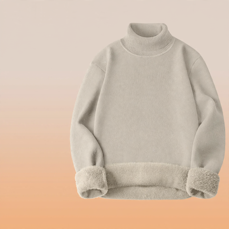 Herren-Rollkragenpullover, gefüttert