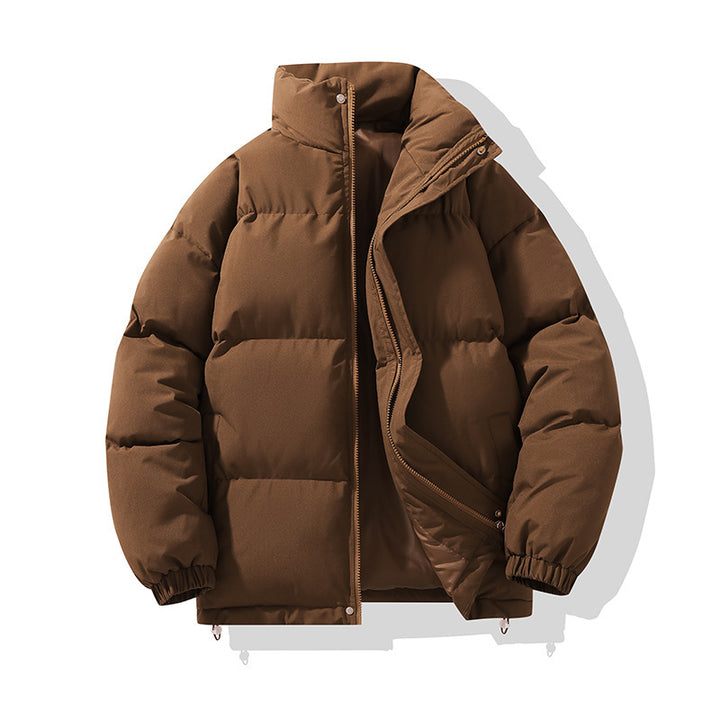 Herren-Steppjacke, einfarbig, locker, urbaner Stil