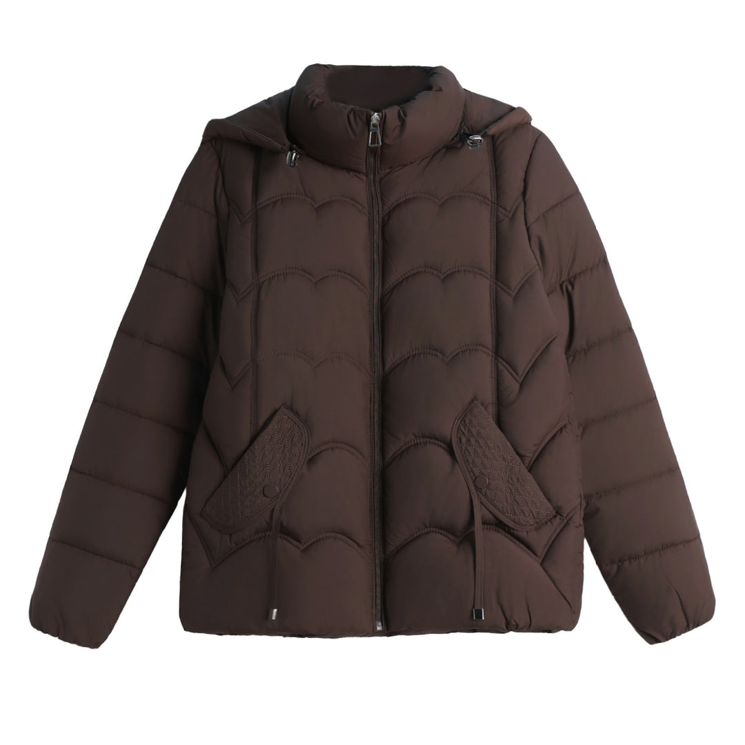 Kurze, wattierte Damenjacke für Senioren
