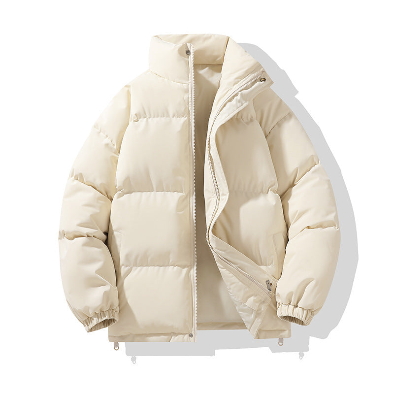 Herren-Steppjacke, einfarbig, locker, urbaner Stil