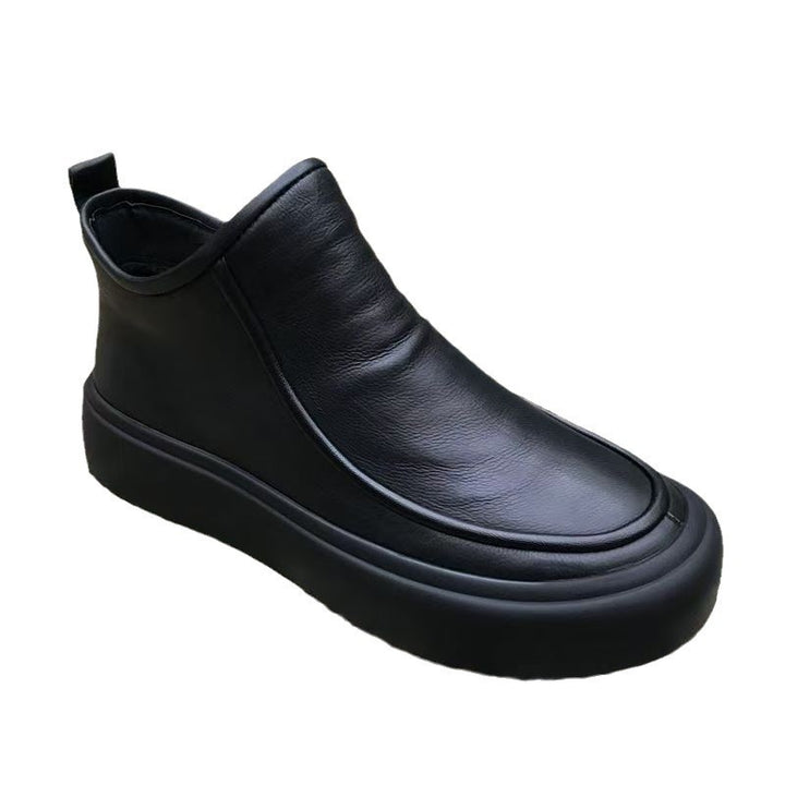 Gefütterte Herren-Chelsea-Stiefel, Leder