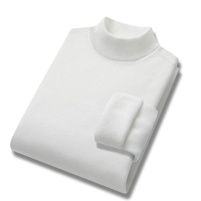 Herren-Rollkragenpullover, gefüttert, warm, Herbst und Winter