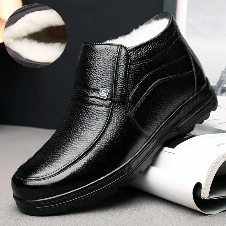 Gefütterte Herren-Winterstiefel mit Lammfell-Futter