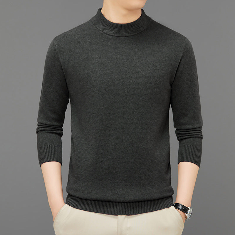 Herren-Strickpullover mit Stehkragen