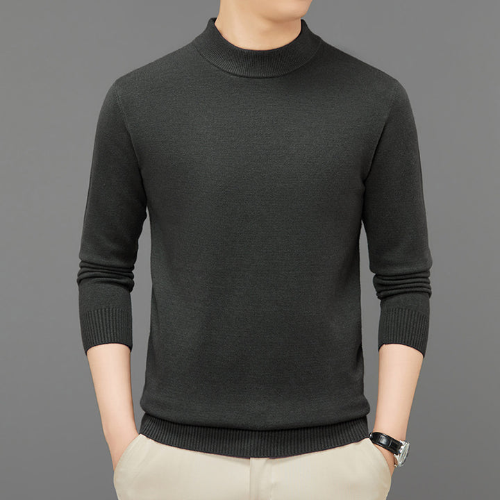 Herren-Strickpullover mit Stehkragen