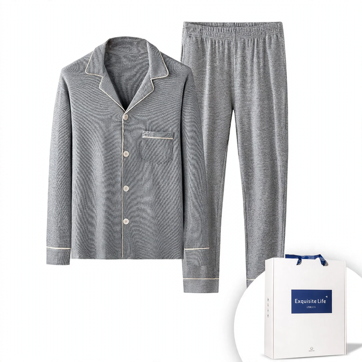 Luxuriöses Herren-Hausanzug-Set, gefüttert