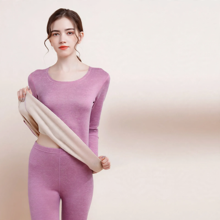Thermo-Unterwäscheset für Damen und Herren, Rundhals