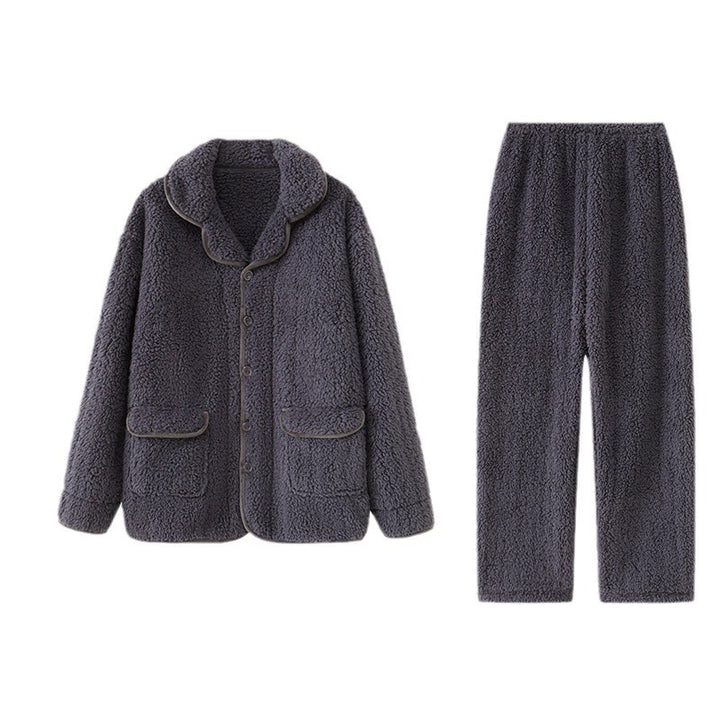Herren-Schlafanzug, Lammfleece-Imitat, Winter