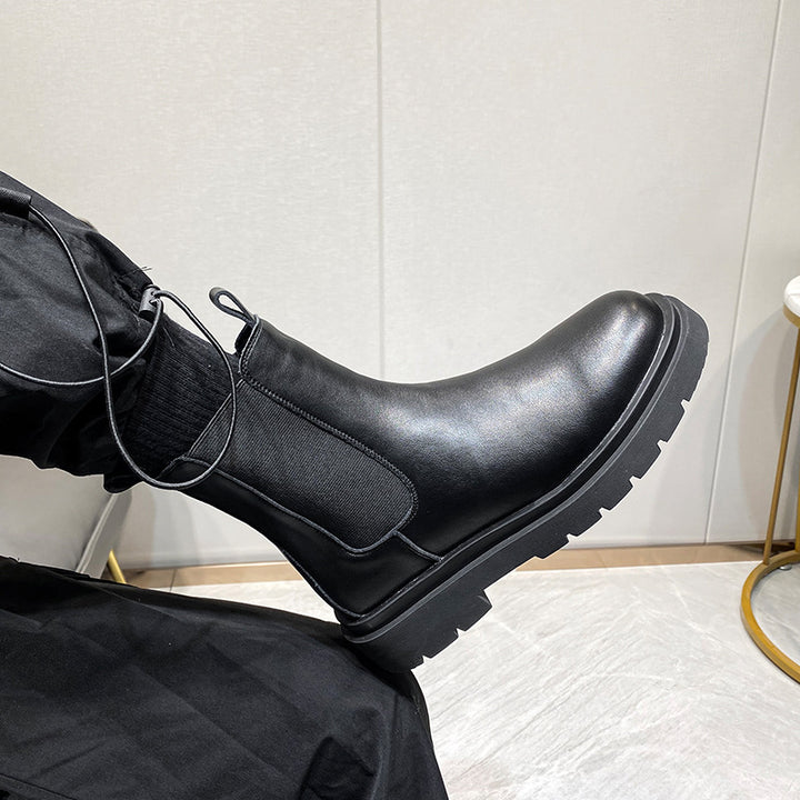 Herren-Stiefeletten 6032, gefüttert, Chelsea-Stil