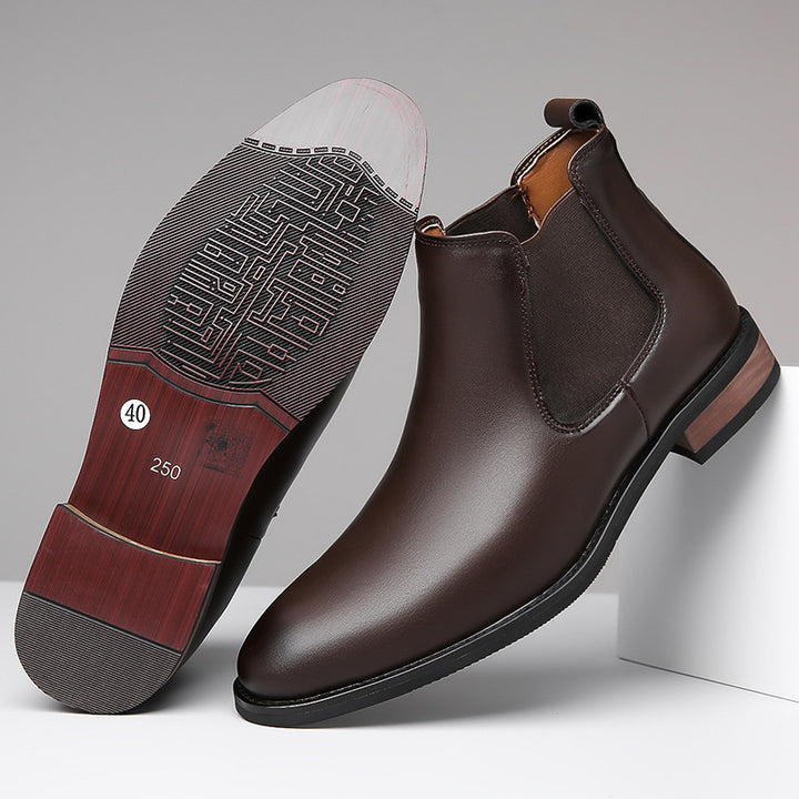 Elegante Herren-Chelsea-Boots, Lederoptik