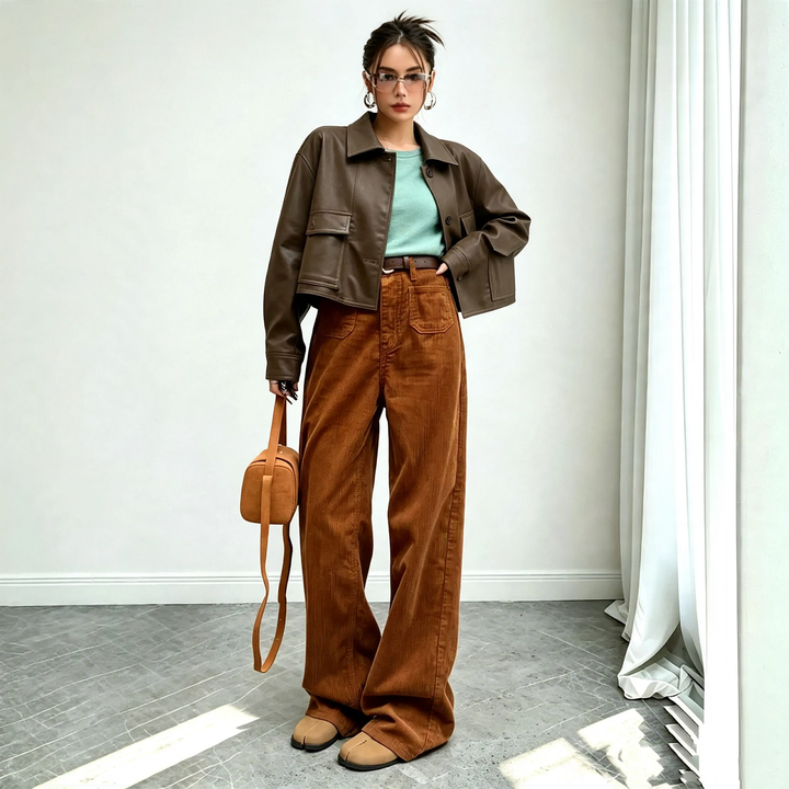 Kord-Hose mit geradem Schnitt