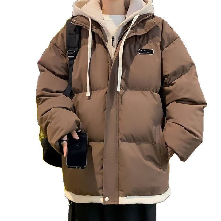 Herren Winterjacke, Kapuze, gefüttert, lockerer Schnitt