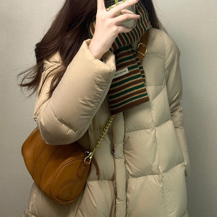 Mittellange Damen-Steppjacke im koreanischen Stil