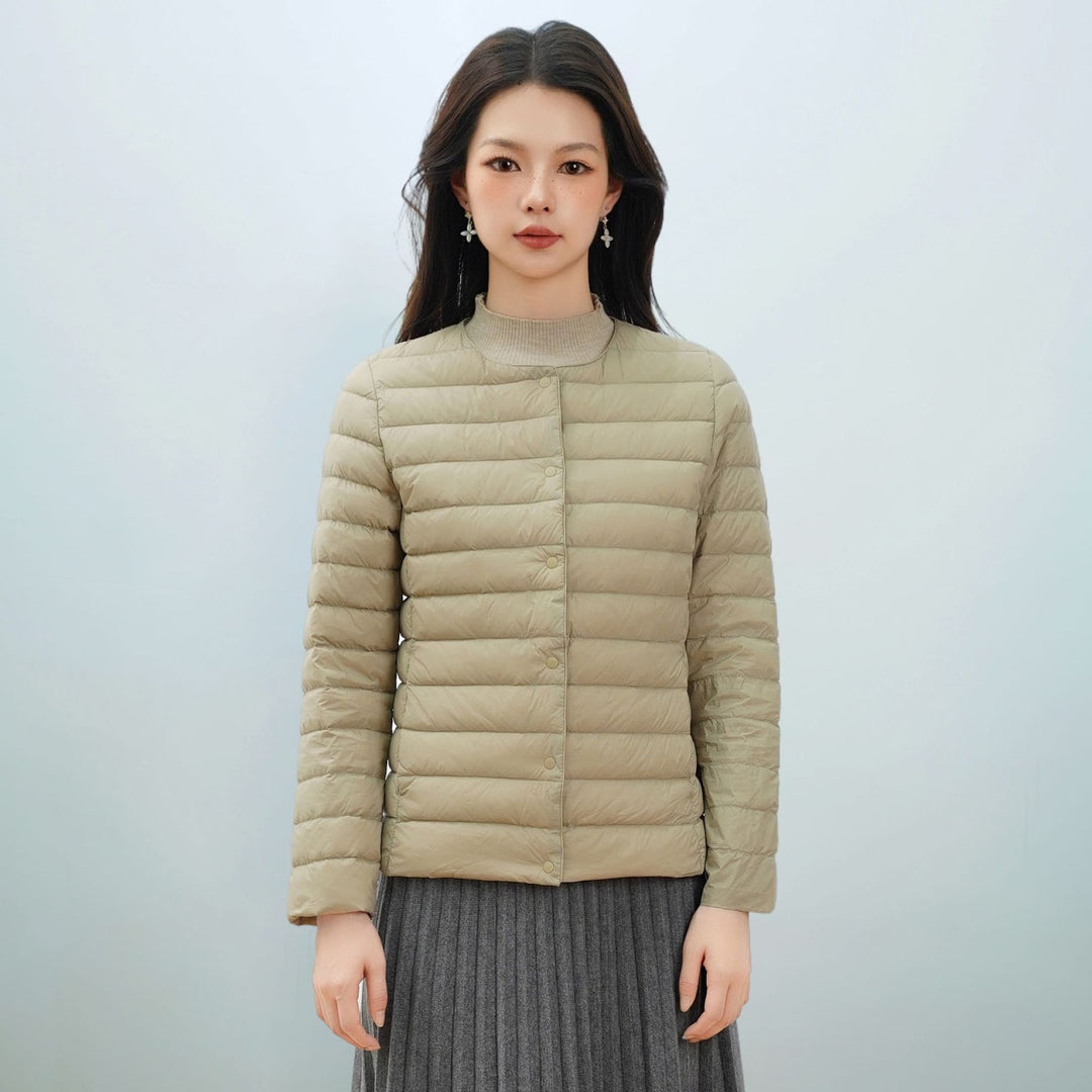Leichte Damen-Daunenjacke, schlichtes Design