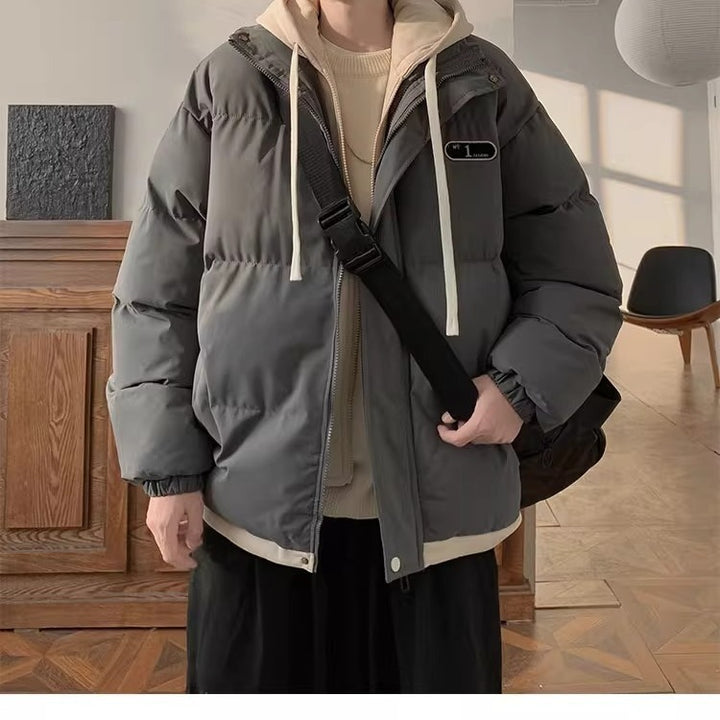 Herren Winterjacke, Kapuze, gefüttert, lockerer Schnitt