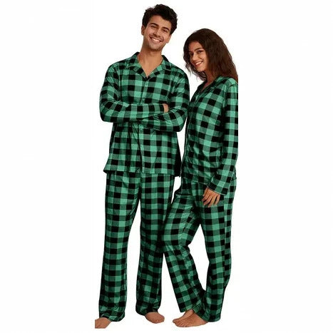 Familien-Pyjama-Set, klassisches Karomuster