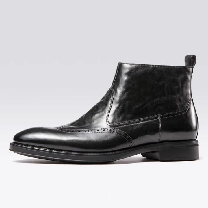 Herren-Lederstiefel, Business-Casual, gefüttert