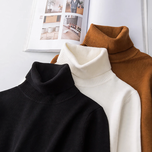 Herren-Rollkragenpullover, gefüttert, warm