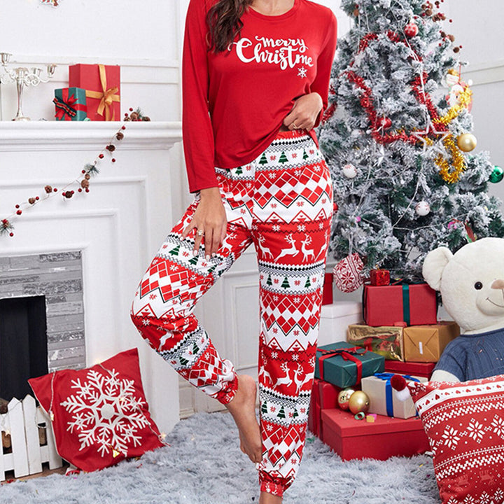 Damen-Pyjama-Set, Langarm, weihnachtliches Camouflage-Design