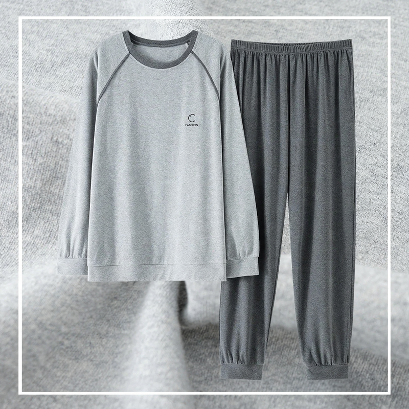 Herren-Pyjama-Set aus Modal, langärmelig