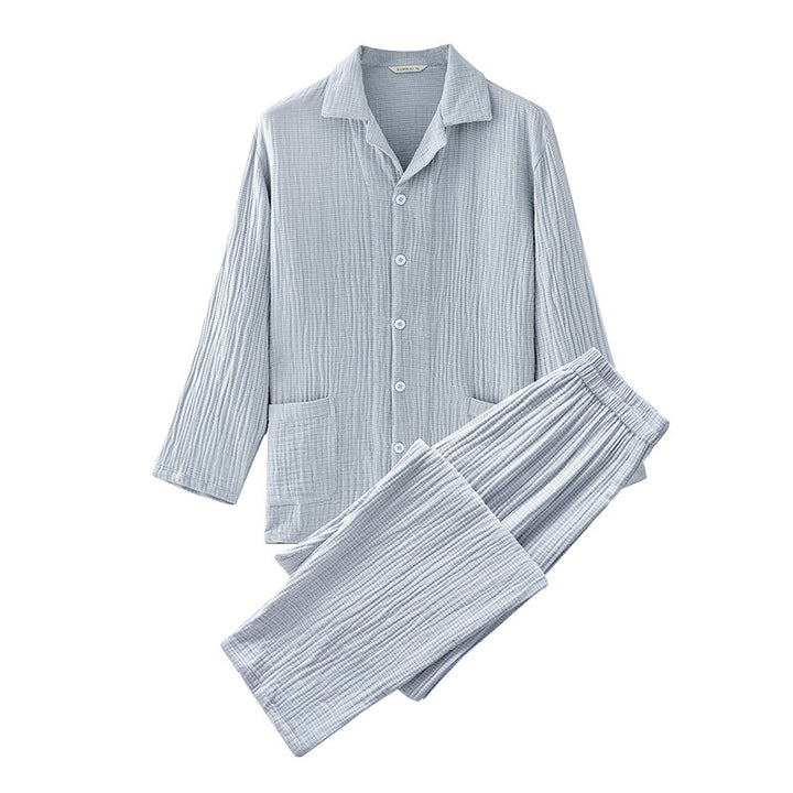 Japanischer Baumwoll-Pyjama aus dreilagiger Gaze