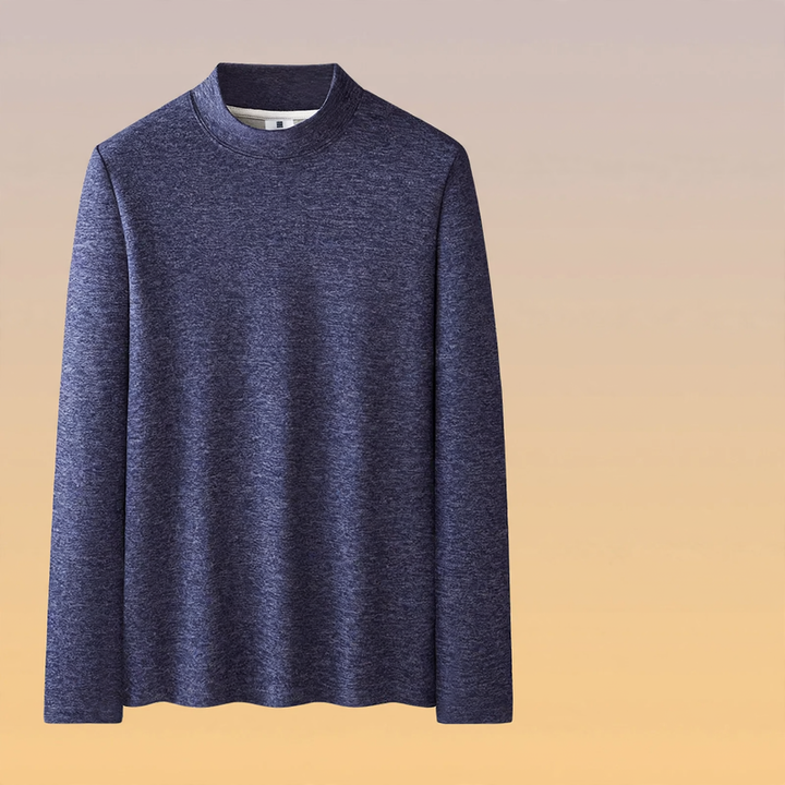 Herren-Langarmshirt, gefüttert, mit Stehkragen