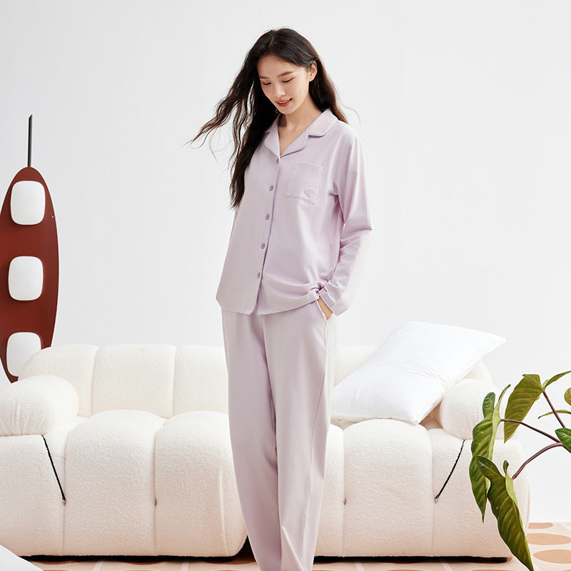 Damen-Pyjama-Set aus angerauter Baumwolle
