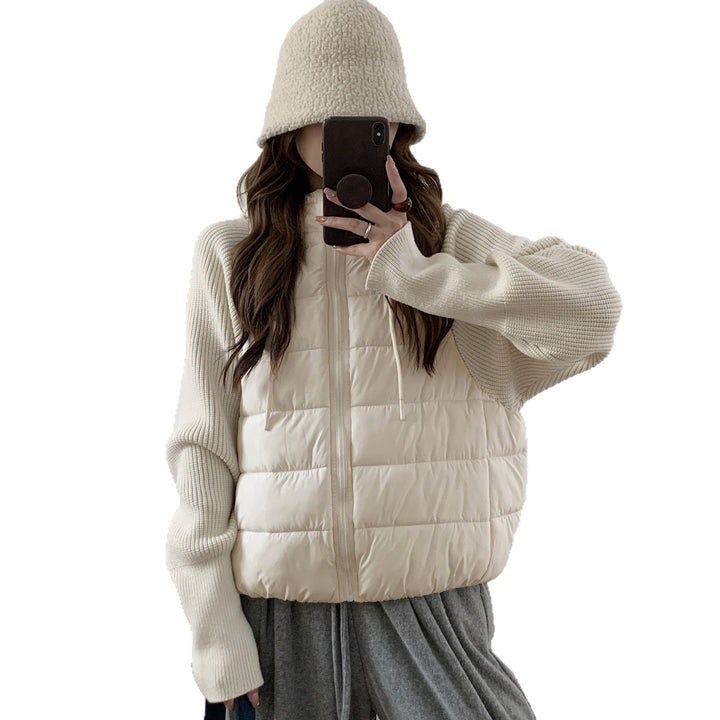 Damen-Steppjacke mit Strick-Details