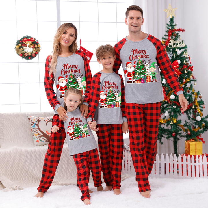 Familien-Schlafanzug-Set mit Karomuster