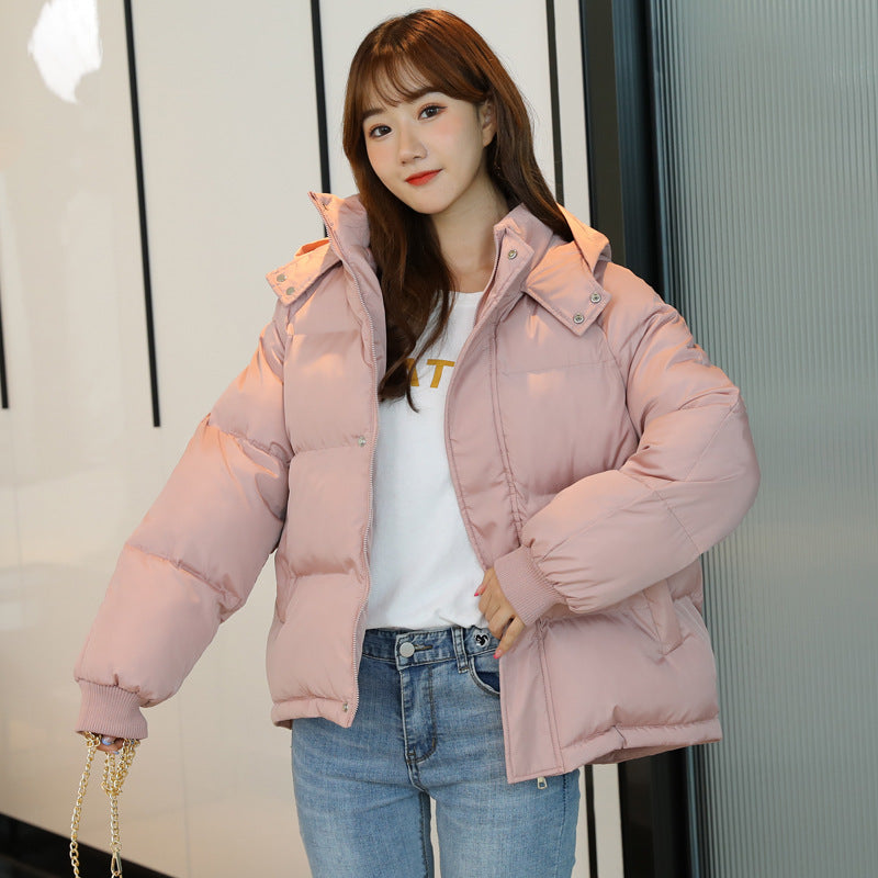 Kurze Damen-Steppjacke, wattiert, lockere Passform