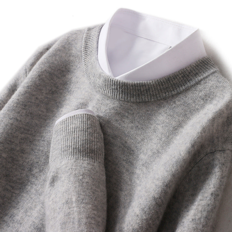 Herren-Pullover, Rundhalsausschnitt, locker geschnitten