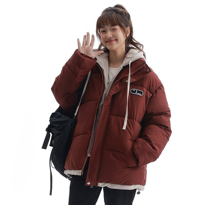 Gefütterte Damen-Winterjacke im Lagen-Look
