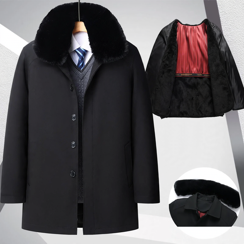Gefütterte Herren-Winterjacke mit abnehmbarem Innenfutter