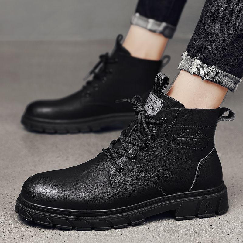 Herren-Stiefel im Arbeitsstil, PU-Obermaterial