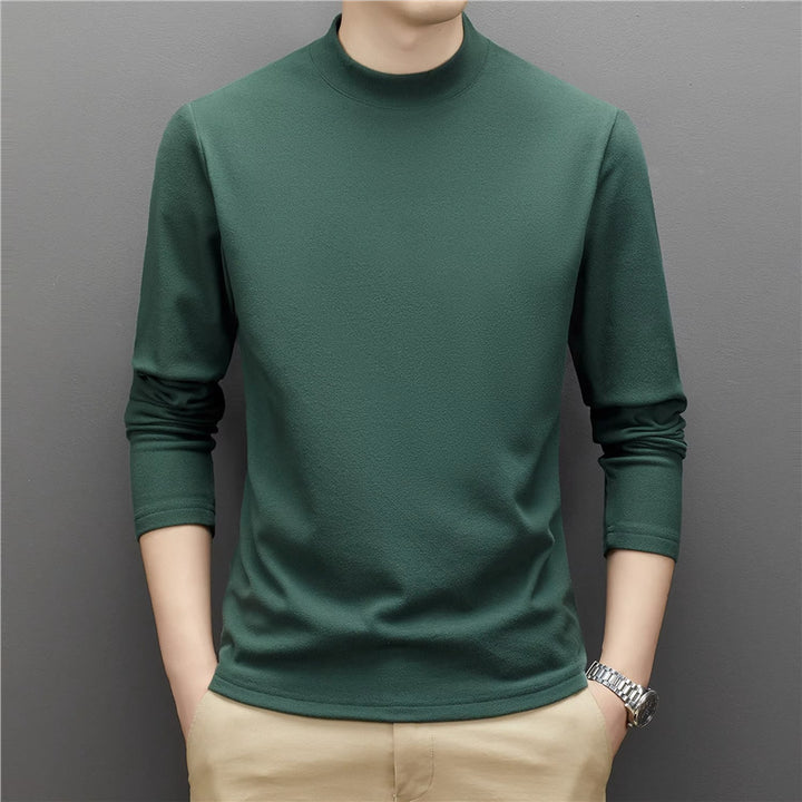 Herren-Strickpullover mit Stehkragen, wärmend und elastisch