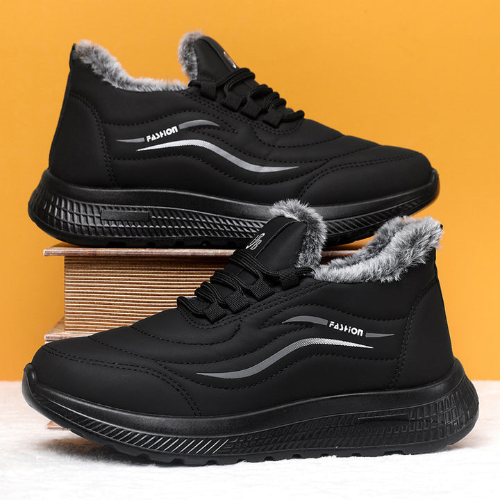 Gefütterte Herren-Winterstiefel mit dicker Sohle
