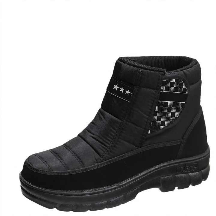 Gefütterte Herren-Winterstiefel, mittelhoher Schaft