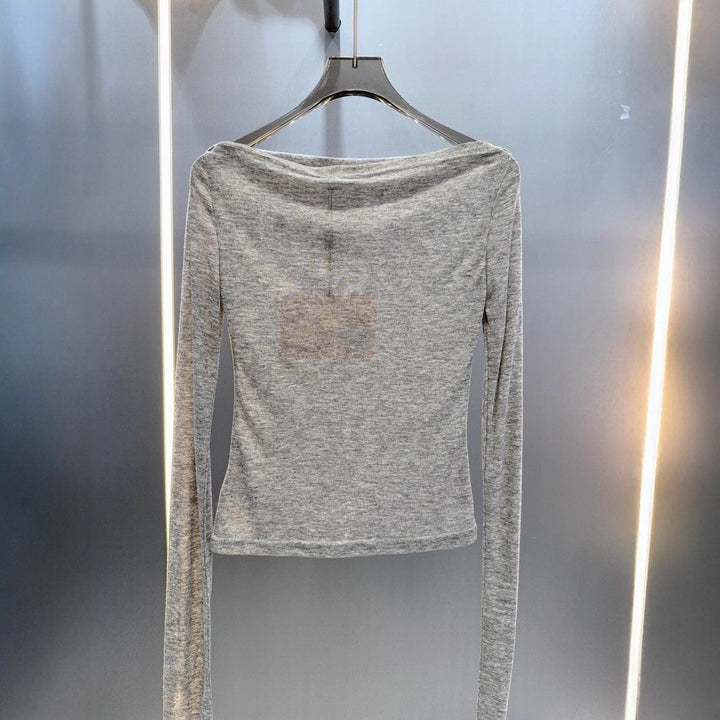 Damen-Strickpullover, schulterfrei