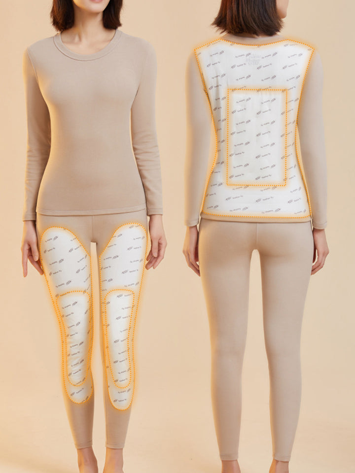 Thermo-Set mit Daunen-Einsätzen, wärmend, elastisch