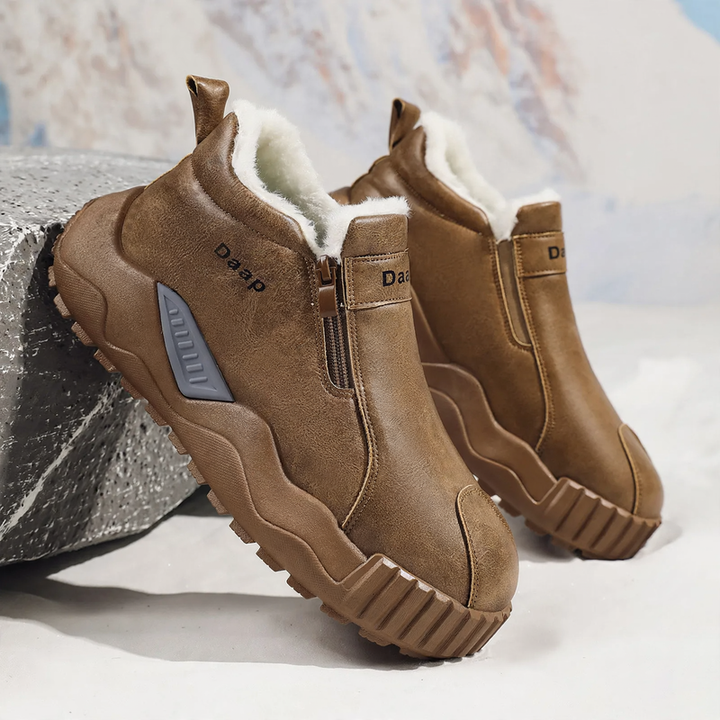 Gefütterte Herren-Winterstiefel mit rutschfester Sohle