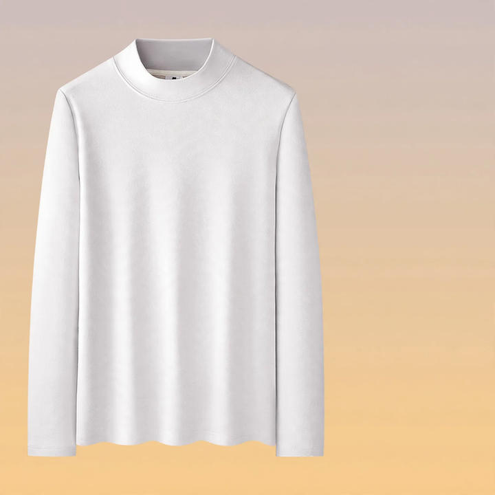 Herren-Langarmshirt, gefüttert, mit Stehkragen